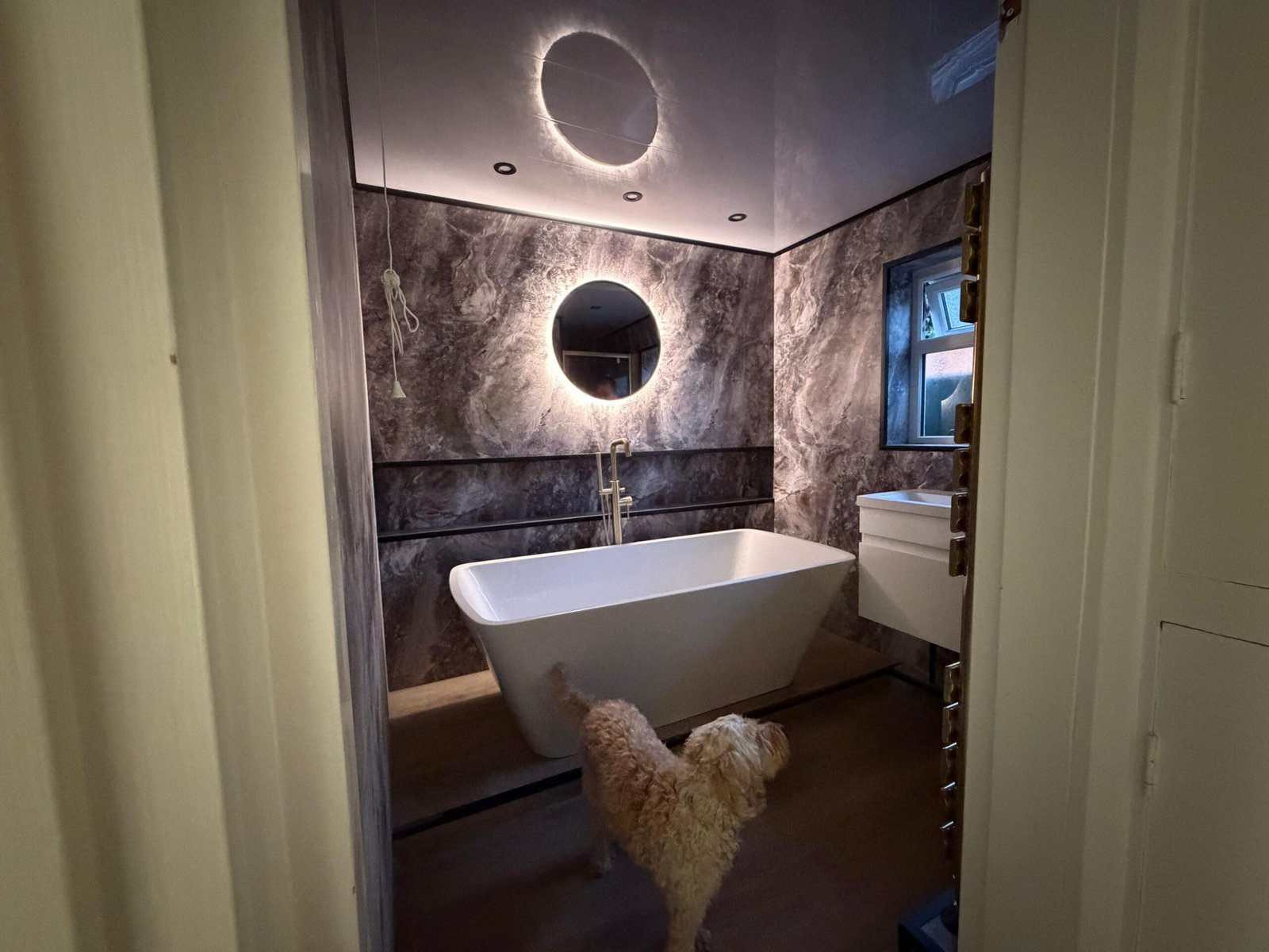 Luxury bathroom installation with elegant fixtures