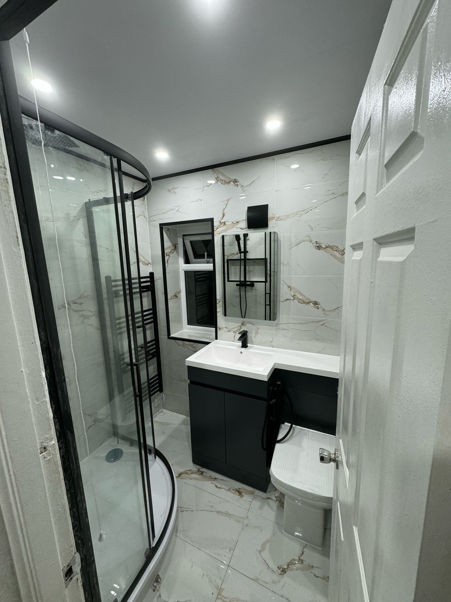 Bathroom makeover with luxury finishes and fitted storage
